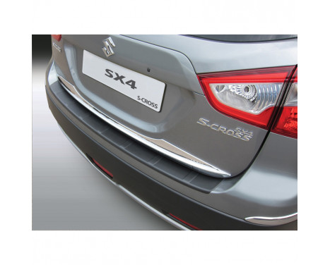ABS Rear bumper protector Suzuki SX4 S-Cross 10 / 2013- 'Ribbed' Black