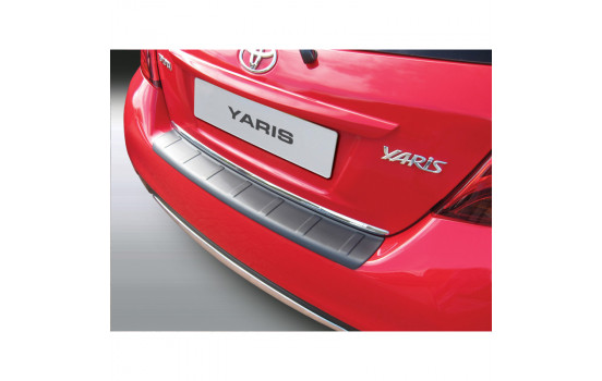 ABS Rear bumper protector Toyota Yaris 3/5 doors 9 / 2014- 'Ribbed' Black