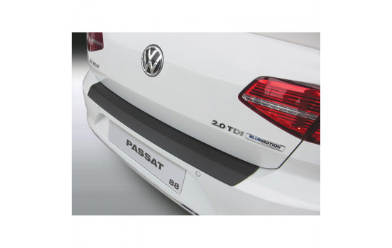 ABS Rear bumper protector Volkswagen Passat 3D Sedan 2014- Black