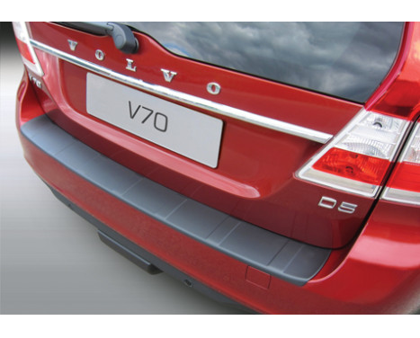 ABS Rear bumper protector Volvo V70 6 / 2013- (excl. XC70) 'Ribbed' Black