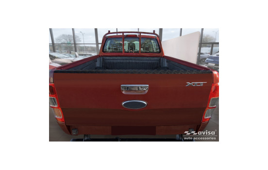 Aluminum Pickup Tailgate Trim Molding Fits Ford Ranger 2011-2022 - Black, Image 2