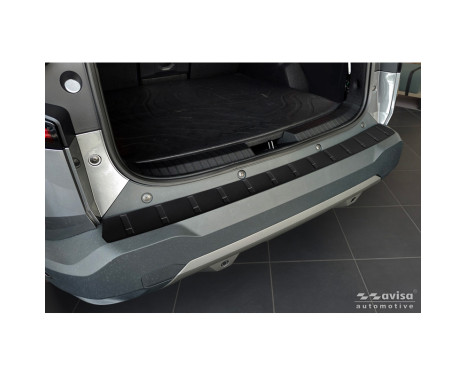 Avisa Matte Black Stainless Steel Rear Bumper Protector suitable for Dacia Bigster 2024- 'Ribs'