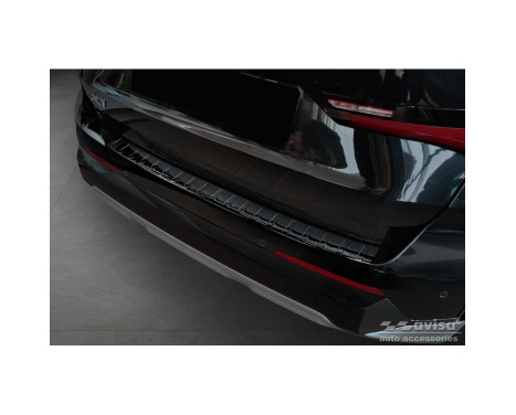 Black-Chrome Stainless Steel Bumper Protector Fits BMW X1 (U11) 2022- 'Ribs'
