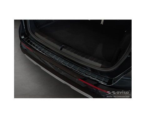 Black-Chrome Stainless Steel Bumper Protector Fits BMW X1 (U11) 2022- 'Ribs', Image 2