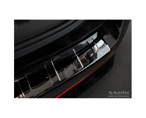 Black-Chrome Stainless Steel Bumper Protector Fits BMW X1 (U11) 2022- 'Ribs', Image 4