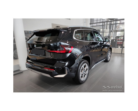 Black-Chrome Stainless Steel Bumper Protector Fits BMW X1 (U11) 2022- 'Ribs', Image 5