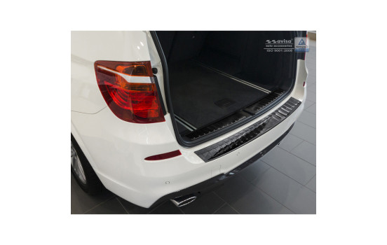 Black Chrome Stainless Steel Bumper Protector Fits BMW X3 F25 2014-2017 'Ribs', Image 2