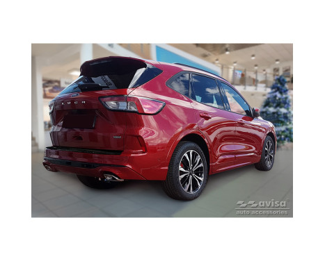 Black Chrome Stainless Steel Bumper Protector Fits Ford Kuga III ST-Line/Hybrid/Vignale 2019- 'Rib, Image 4