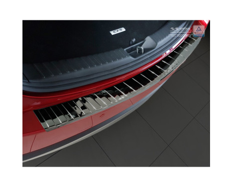 Black-Chrome Stainless Steel Bumper Protector Fits Mazda CX-5 II 2017- 'Ribs', Image 2