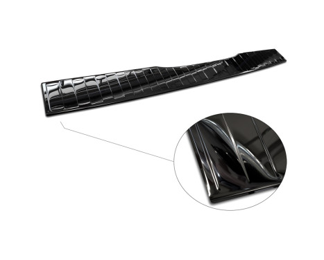 Black Chrome Stainless Steel Bumper Protector Fits Mercedes Vito / V-Class 2014- 'Ribs' 'XL', Image 6