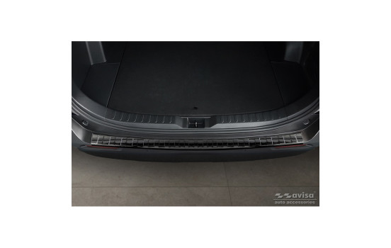 Black-Chrome Stainless Steel Bumper Protector Fits Toyota RAV4 V 2018- 'Ribs', Image 2