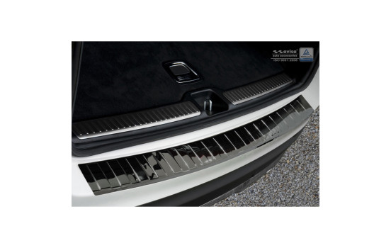 Black chrome stainless steel bumper protector suitable for Mercedes GLC 2015- 'Ribs'