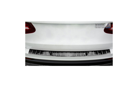 Black chrome stainless steel bumper protector suitable for Mercedes GLC 2015- 'Ribs', Image 3