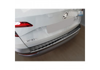 Black-chrome stainless steel bumper protector suitable for Skoda Karoq 2017- 'Ribs'