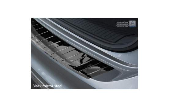 Black-chrome stainless steel bumper protector suitable for Volkswagen Tiguan II incl. Allspace 2016- 'Ribs', Image 6