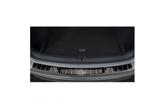 Black-chrome stainless steel bumper protector suitable for Volkswagen Tiguan II incl. Allspace 2016- 'Ribs'