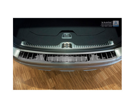 Black-Chrome stainless steel bumper protector suitable for Volvo XC60 2013-2016 'Ribs', Image 3