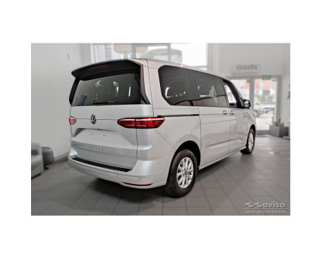 Black-Chrome Stainless Steel Rear Bumper Protector suitable for Volkswagen Multivan T7 2021- 'Ribs', Image 5