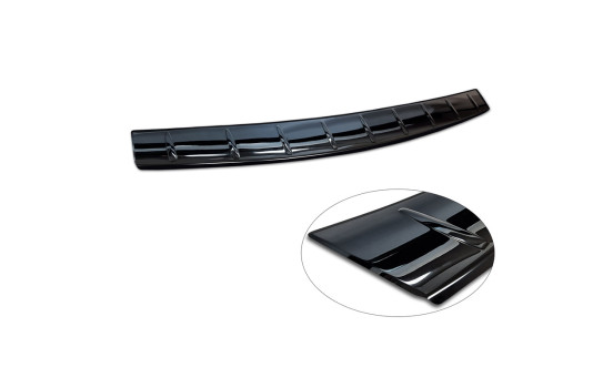 Black-Chrome Stainless Steel Rear Bumper Protector suitable for Volkswagen Passat Variant (CJ5) 2023 - 'Ribs', Image 6