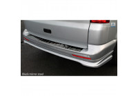 Black-Chrome Stainless Steel Rear Bumper Protector suitable for VW Transporter T5 2003-2015 (all) & T6 2015- (m