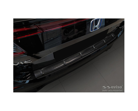 Black stainless steel bumper protector fits Honda Civic XI HB 2022- 'Ribs'