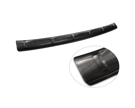 Black stainless steel bumper protector fits Honda Civic XI HB 2022- 'Ribs', Image 6