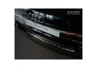 Black stainless steel bumper protector suitable for Audi A6 (C8) Avant 2018- 'Ribs'
