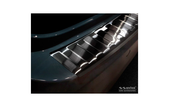 Black stainless steel bumper protector suitable for BMW 3-Series G21 Touring M-Package 2018-, Image 2