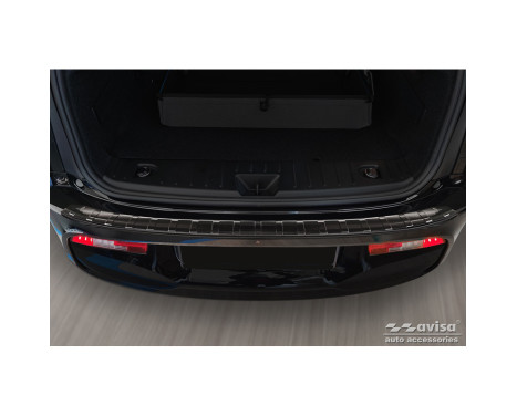 Black stainless steel bumper protector suitable for BMW i3 (i01) Facelift 2017- 'Ribs', Image 2