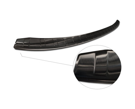 Black stainless steel bumper protector suitable for BMW i3 (i01) Facelift 2017- 'Ribs', Image 5