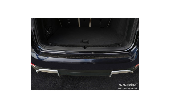 Black stainless steel bumper protector suitable for BMW iX3 (G08) 2020- 'Ribs', Image 3