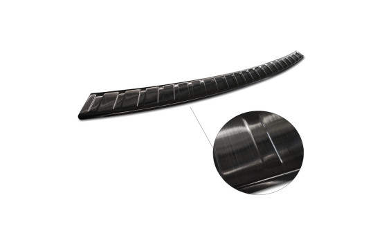 Black stainless steel bumper protector suitable for BMW iX3 (G08) 2020- 'Ribs', Image 5