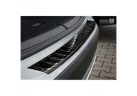 Black stainless steel bumper protector suitable for BMW X1 (F48) Facelift 2015- 'RIbs'