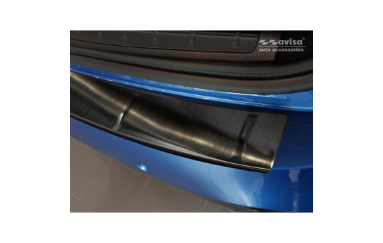 Black stainless steel bumper protector suitable for BMW X1 II F48 M-Package 2015- 'Ribs', Image 2