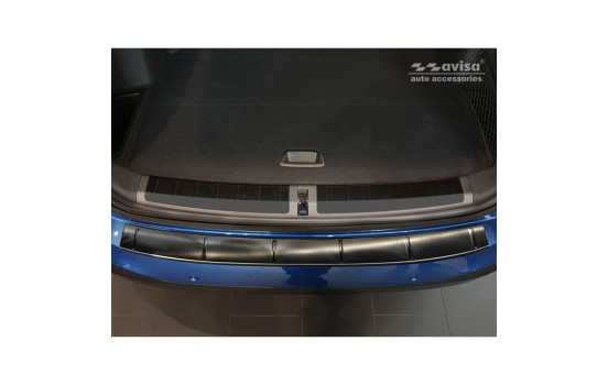 Black stainless steel bumper protector suitable for BMW X1 II F48 M-Package 2015- 'Ribs', Image 3