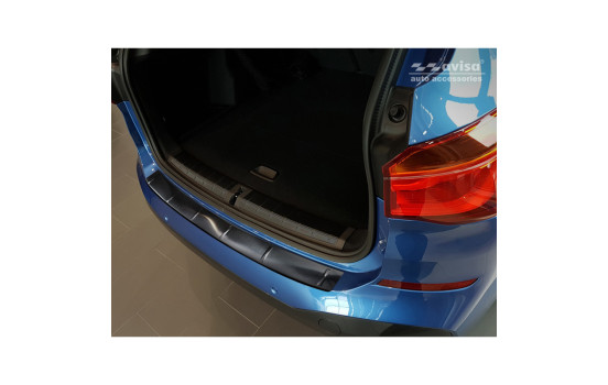 Black stainless steel bumper protector suitable for BMW X1 II F48 M-Package 2015- 'Ribs', Image 4