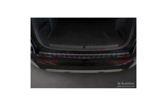 Black stainless steel bumper protector suitable for BMW X1 (U11) 2022- 'Ribs', Image 3