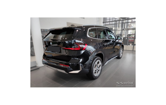 Black stainless steel bumper protector suitable for BMW X1 (U11) 2022- 'Ribs', Image 5