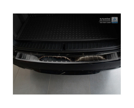 Black stainless steel bumper protector suitable for BMW X3 F25 2010-2014 'RIbs', Image 2