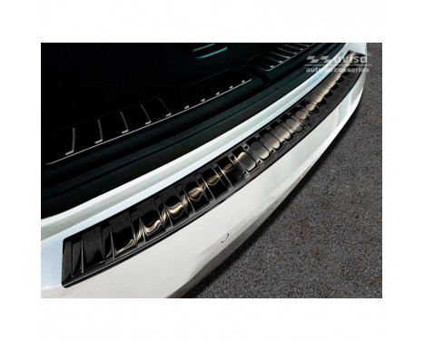 Black stainless steel bumper protector suitable for BMW X3 G01 M-Package 2017- 'Ribs'