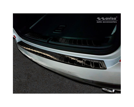 Black stainless steel bumper protector suitable for BMW X3 G01 M-Package 2017- 'Ribs', Image 4
