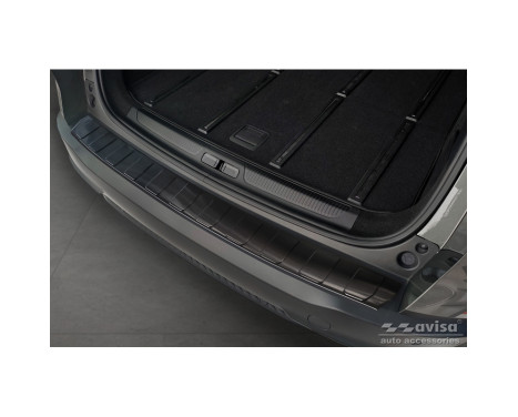 Black stainless steel bumper protector suitable for Citroën C5 X 2021- 'Ribs'