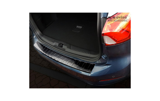 Black stainless steel bumper protector suitable for Ford Focus IV Kombi 2018- 'Ribs', Image 2