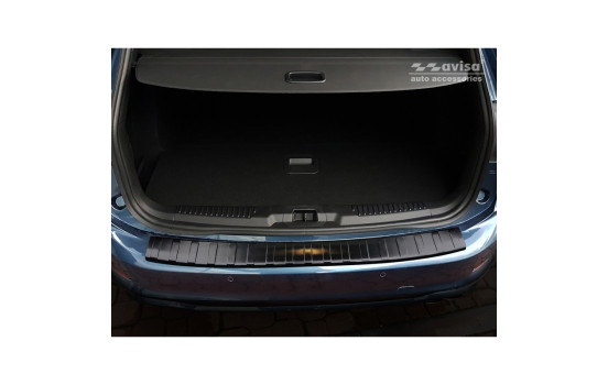 Black stainless steel bumper protector suitable for Ford Focus IV Kombi 2018- 'Ribs', Image 3