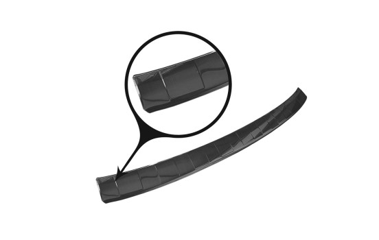 Black stainless steel bumper protector suitable for Ford Kuga III ST-Line 2019- 'Ribs'