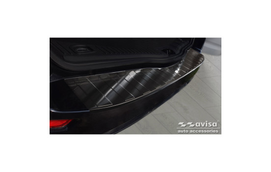 Black stainless steel bumper protector suitable for Ford Mondeo IV Wagon Facelift 2010-2014 'Ribs', Image 2