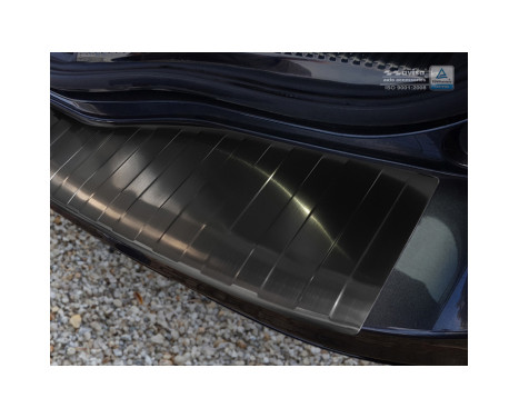Black stainless steel bumper protector suitable for Ford Mondeo V Wagon 2014- 'Ribs', Image 3