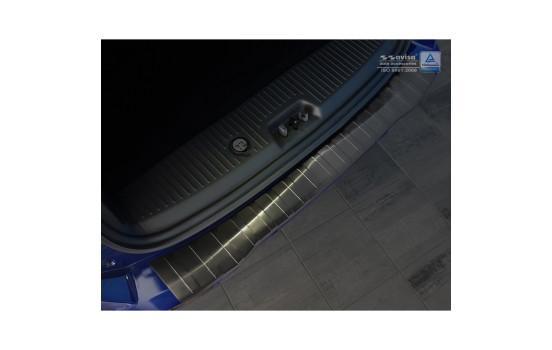 Black stainless steel bumper protector suitable for Ford Tourneo Courier/Transit Courier 2014- 'Ribs'