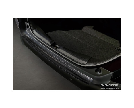 Black stainless steel bumper protector suitable for Honda Crosstar 2020- 'Ribs', Image 2