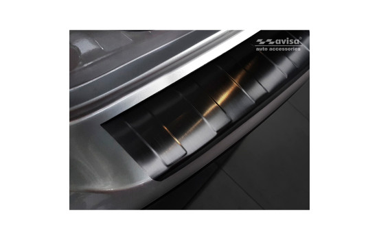 Black stainless steel bumper protector suitable for Hyundai Tucson FL 2018-'Ribs', Image 2